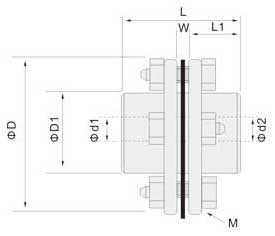 TS3K型键槽法兰膜片联轴器